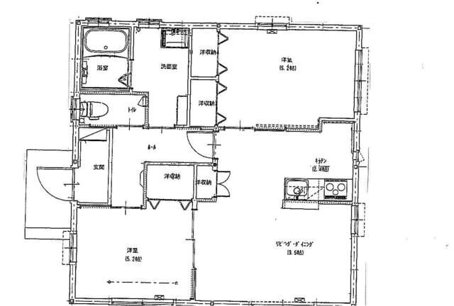 入野町平屋借家 間取り図