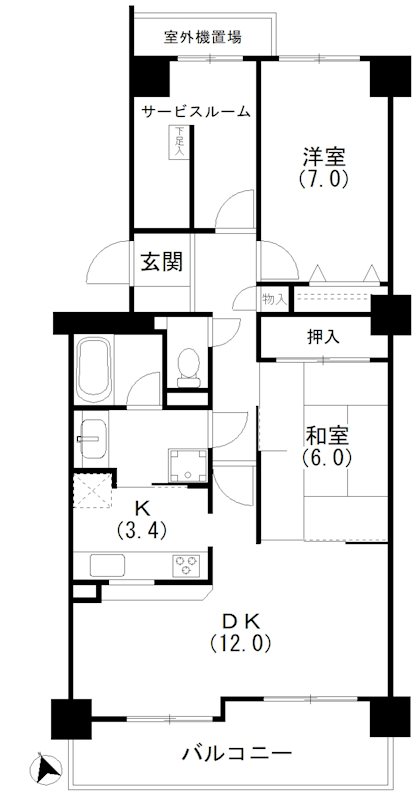 入野パーク・ホームズ 間取り図