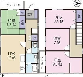 恒武町貸家 間取り図