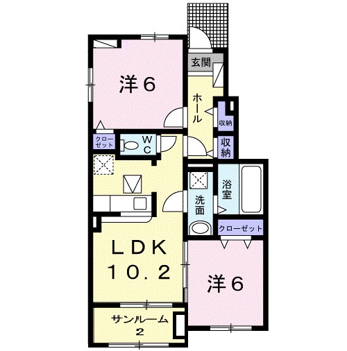 カトルフィユ 間取り図