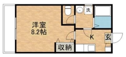 クレフラスト中田町A 間取り図