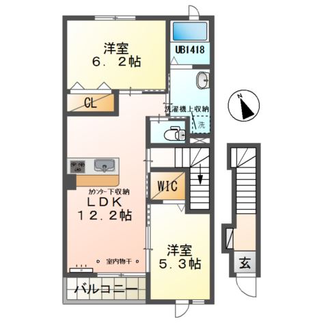 エスポワールⅡ 間取り図