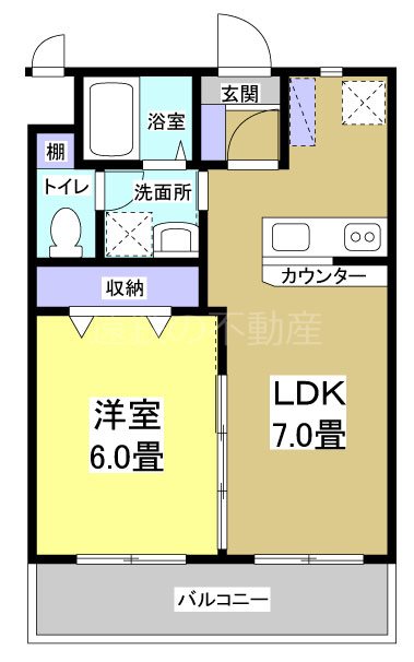 ぷりむろうず立野 間取り図