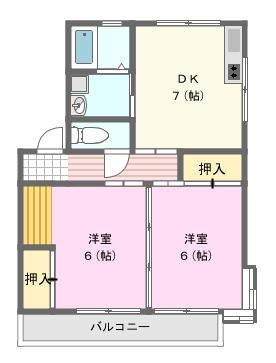 ウエストヒルズC 間取り図