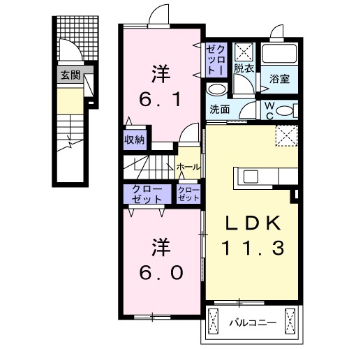 ア・ラ・モード　Ａ 間取り図