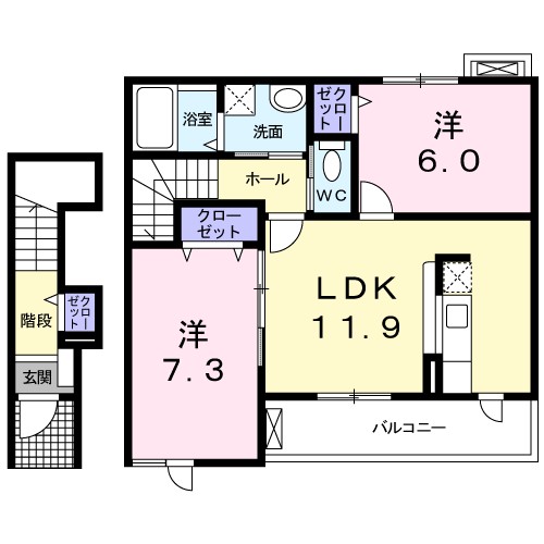 カルムメゾンＢ 間取り図