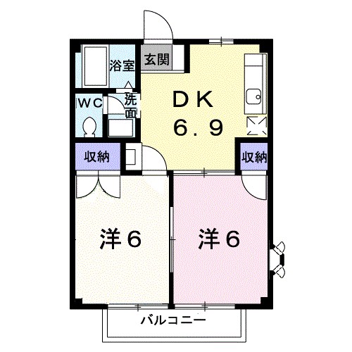 ニューシティ寺田Ⅰ 間取り図