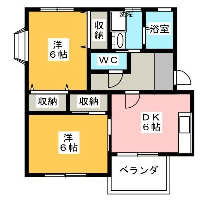 ビバリーハウス萩丘D 間取り図