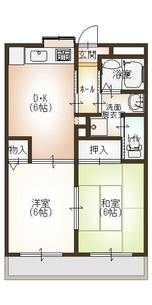 You Stage Shikatani 102号室 間取り