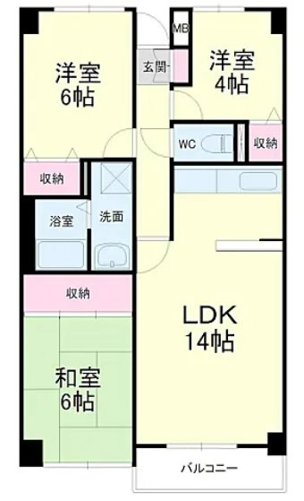 パークビュー四ツ池 間取り図