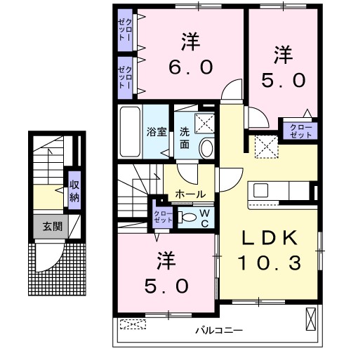 ＹＡＭＡＴＥ　ＢＡＳＥ 間取り図