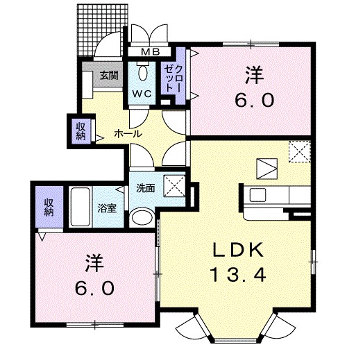 ラ・ジュネス　Ⅱ 間取り図