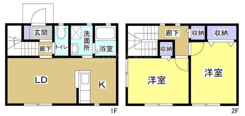 高畑一戸建借家 間取り図