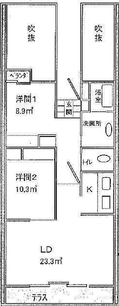 MSP住吉弐番館 間取り図