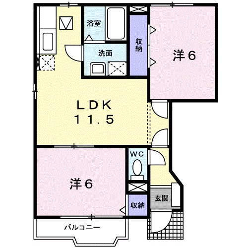 リュートＡ 間取り図