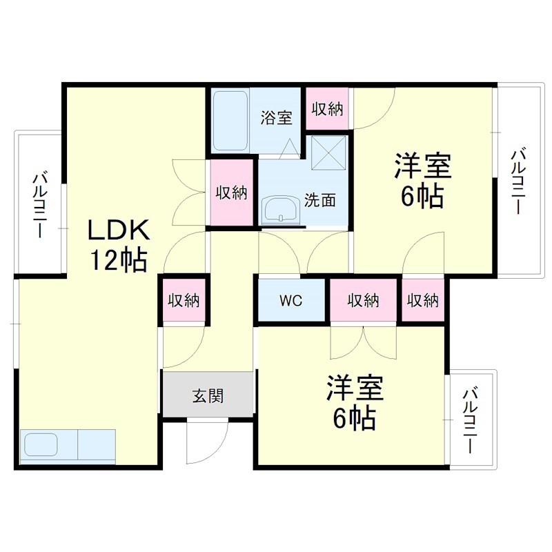 ライトアップ萩丘２番館 間取り図