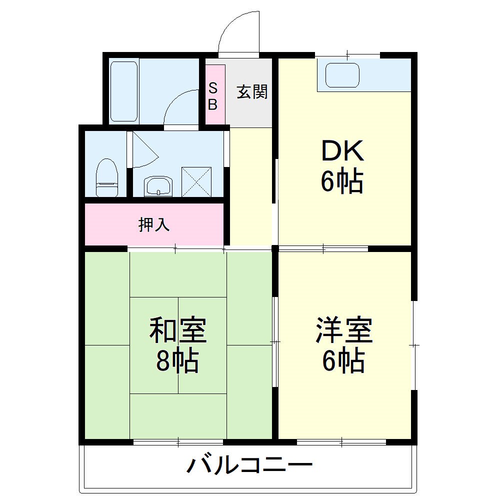 サンシャイン天王Ⅱ 間取り図