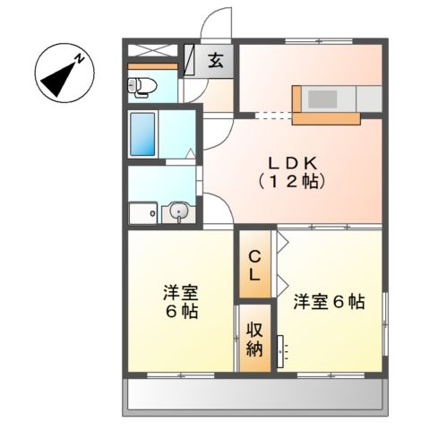 ベルメゾン高丘 間取り図