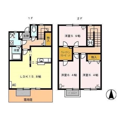 リースランド春岡Ⅲ 間取り図