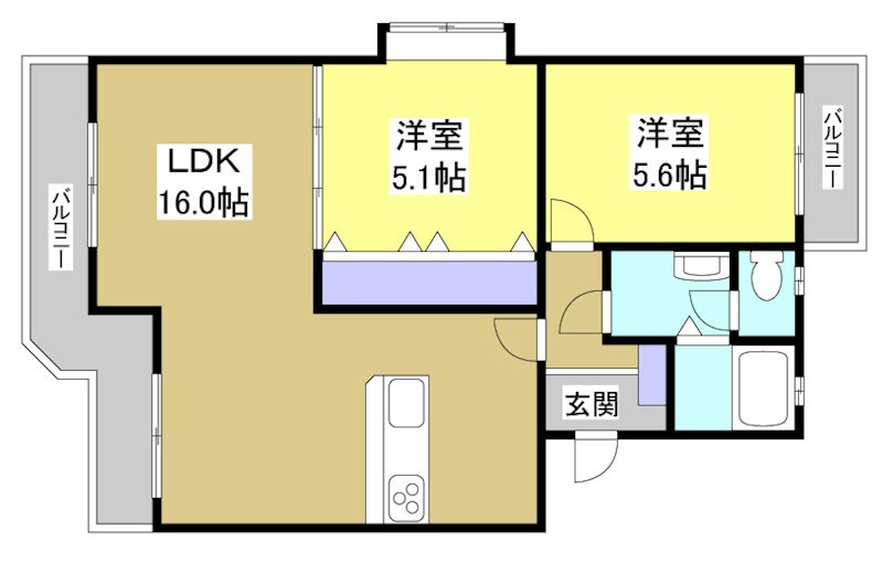 マンションアカンサスⅠ 209号室 間取り