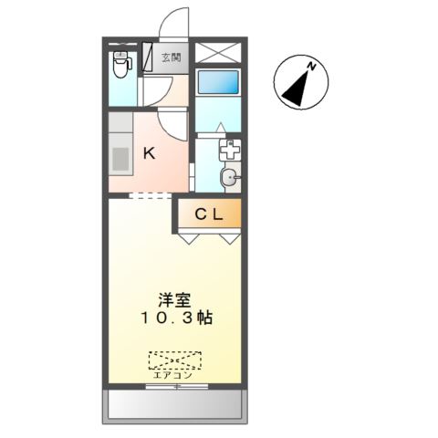 エクレールＫＡＷＡＩ 間取り図