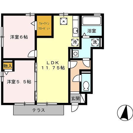 レセンテ・ウィル　Ａ 間取り図