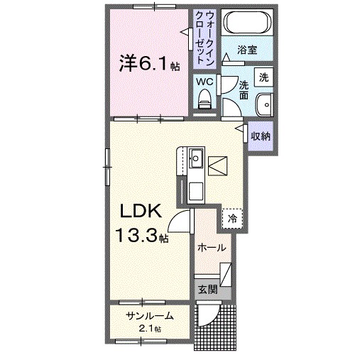 グランジュール掛川Ａ 間取り図