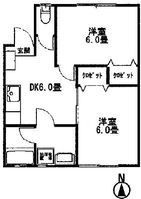 エスペランサオオイシB 間取り図