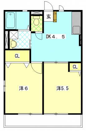 カトレア高丘 間取り図