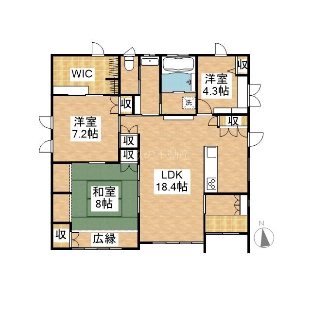 志都呂町１５７４貸家 間取り図