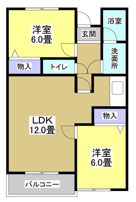 久嶋ハイム D303号室 間取り