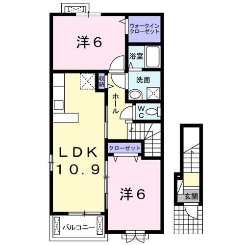 エレガンス三島 間取り図