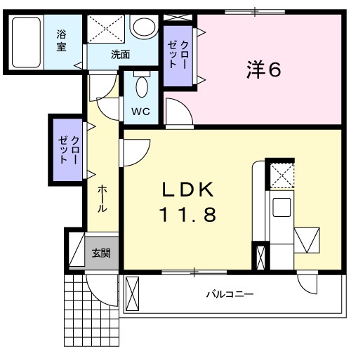 カルムメゾンＢ 間取り図