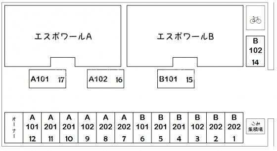 エスポワールA 駐車場