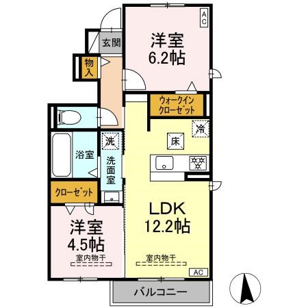 T・Loop　A/B　A棟 101号室 間取り