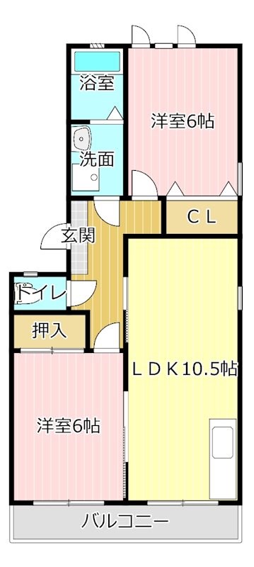 サンクエスＡ 103号室 間取り