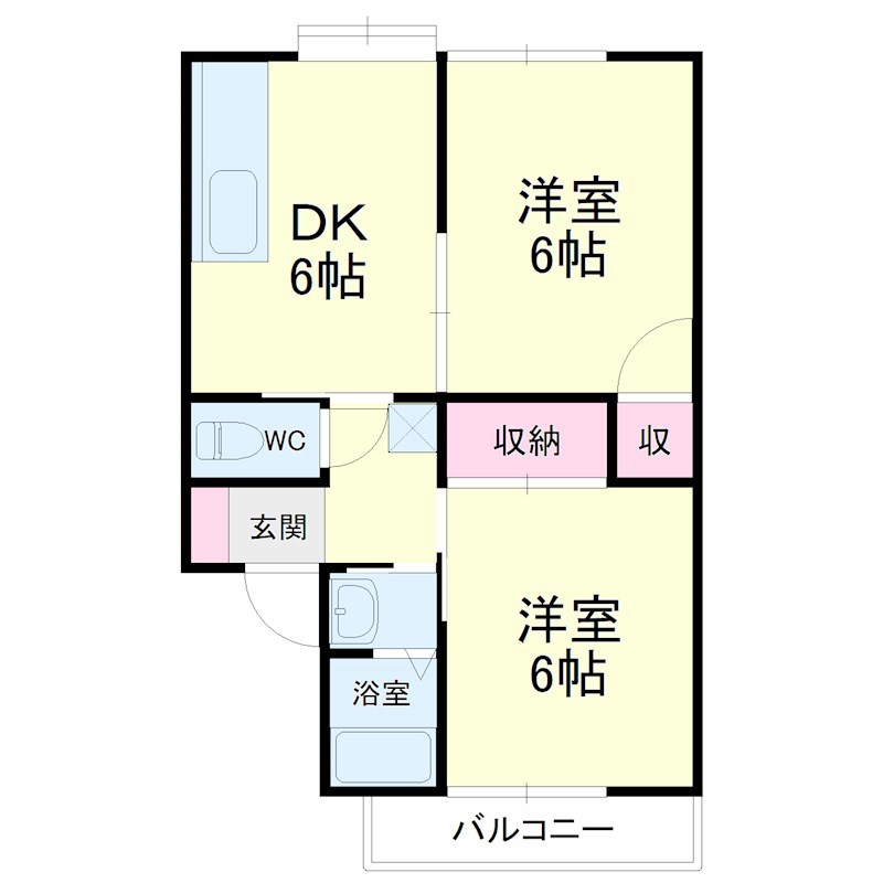 サンハイツ明日香１ 間取り図