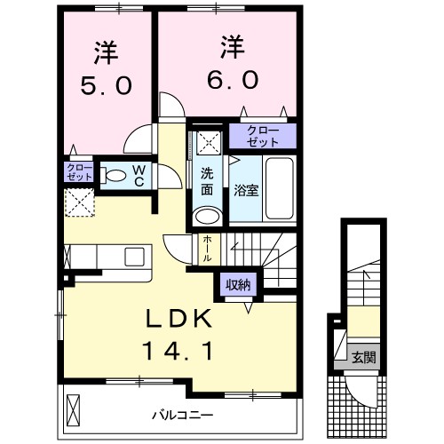 ＭＯＳＰ　Ⅱ 201号室 間取り