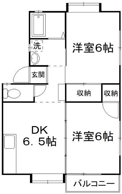 ペイザージュB 間取り図