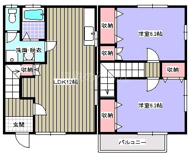 イーストサイドテラスC 間取り図