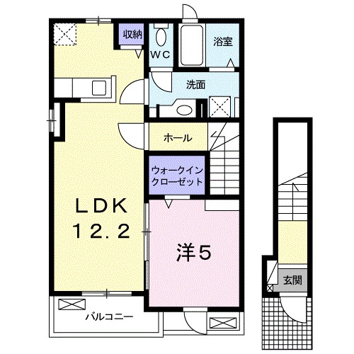 ブライトハウスカキコ 201号室 間取り