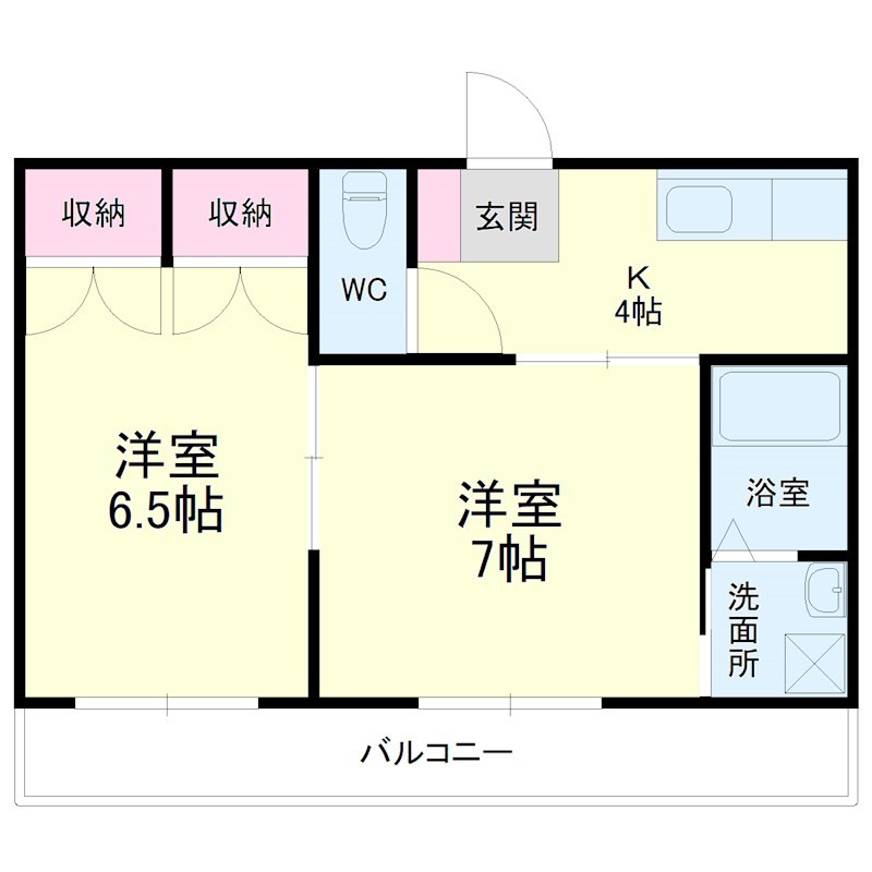 クレッセントハウス和合 203号室 間取り