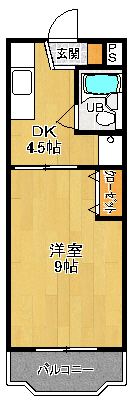 サンシャイン天王Ⅲ 101号室 間取り