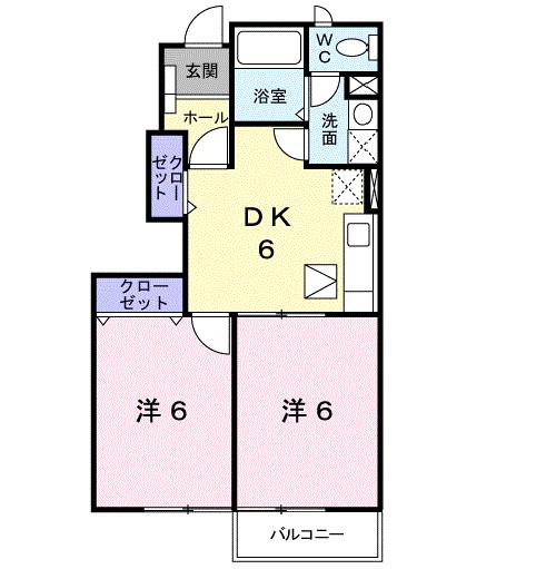 コワンシック 102号室 間取り