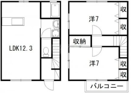 エスペランスＡ A-7号室 間取り