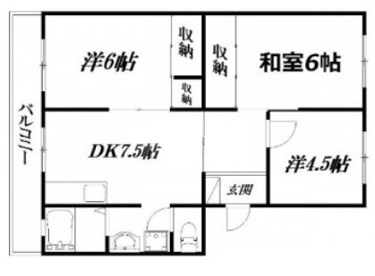 レスポワール 202号室 間取り