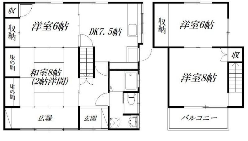 神ヶ谷町4453-2戸建 間取り図