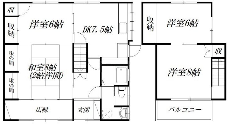 神ヶ谷町4453-2戸建 間取り