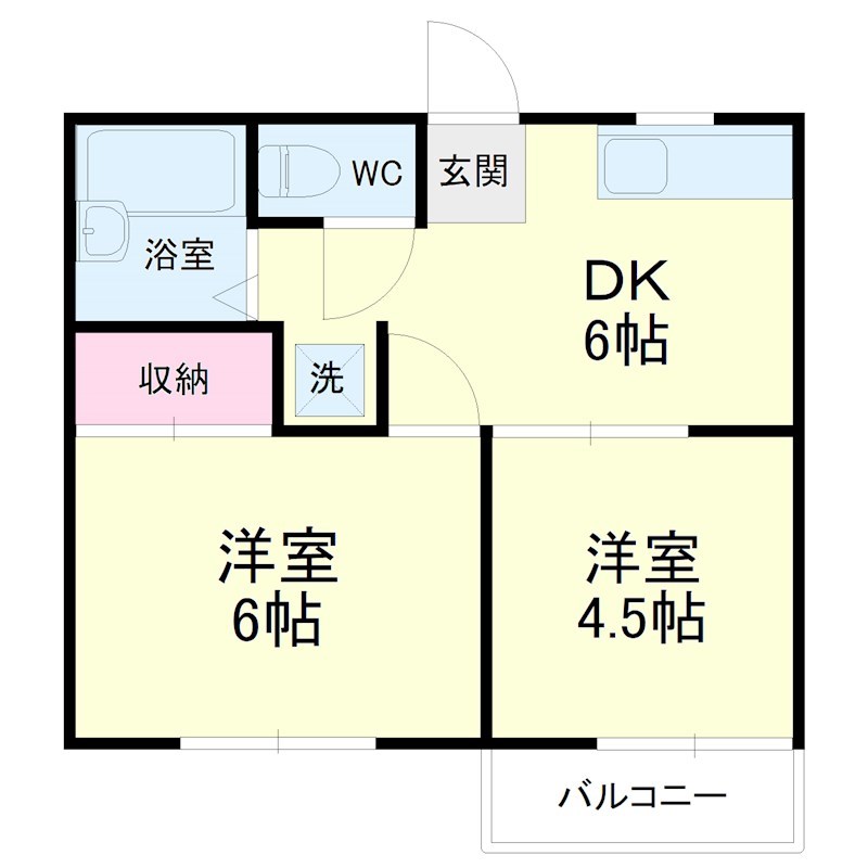 コーポ星ヶ丘 202号室 間取り