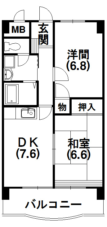 クレールトヨダ 803号室 間取り